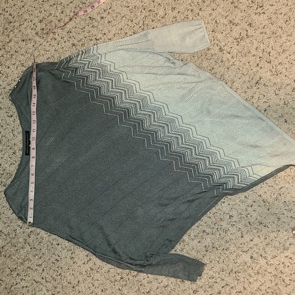 WHBM Tunic Grey Chevron Tunic